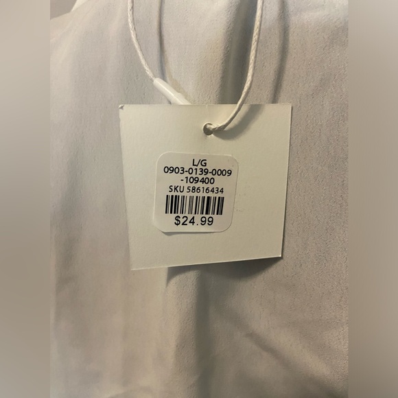 White Long Sleeve Front Tie Blouse - Picture 2 of 6